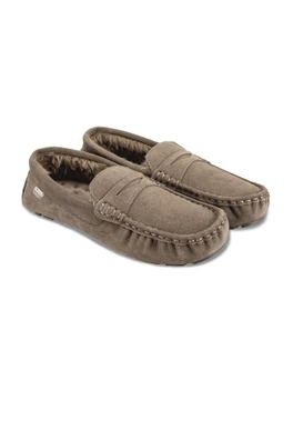 Mens Suede Moccasin - Sand