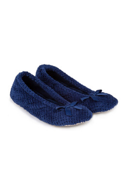 Womens Popcorn Ballet Slippers - Navy