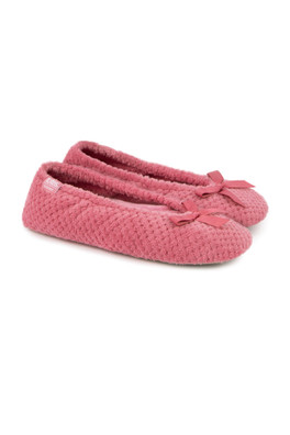 Womens Popcorn Ballet Slippers - Bright Pink