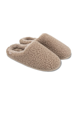 Womens Borg Swept Back Mule - Mink