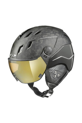Corao+ Carbon LTD Helmet with Var Pol Mirror Visor - Forged Carbon/Vario Pol Gold