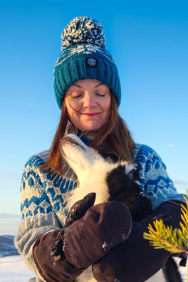 Teal Flora Nordic Knit Unisex Super Bobble Hat - Teal Flora
