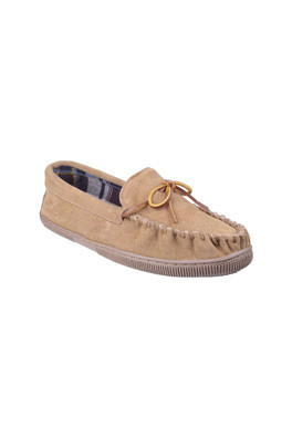 Alberta Moccasin Slipper Mens - Beige
