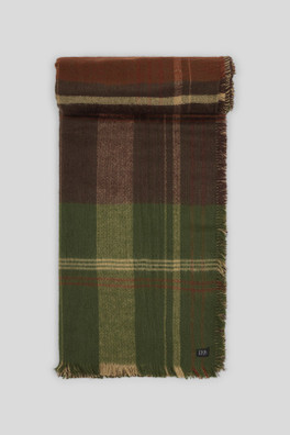 Stedham Mens Reversible Oversized Check Scarf - Green