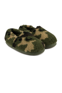 Kids Short Full Back Slippers - Green
