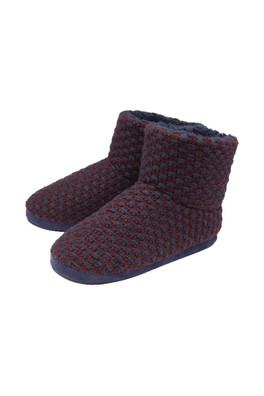 Mens Aaron / Benson Boot Slippers - Burgundy