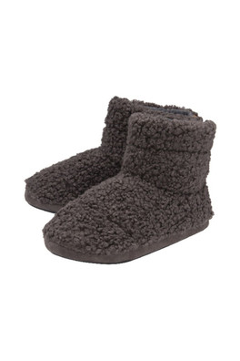 Mens Aaron / Benson Boot Slippers - Charcoal