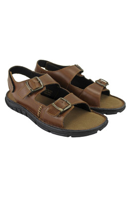 Mens Summer Beach Leather Sandals - Tan