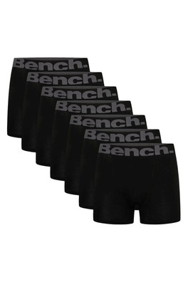 Suttonia 7 Pack Mens Cotton Breathable Boxers - Black