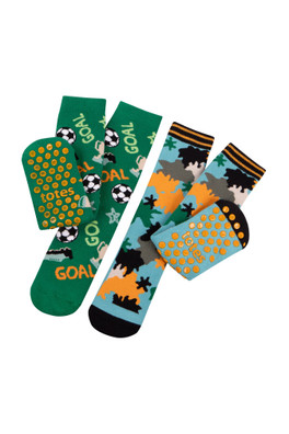 Kids Original Slipper-Sox Twin Pack - Football / Camo