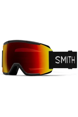Squad Unisex Snow Goggles - Black / Red Mirrored