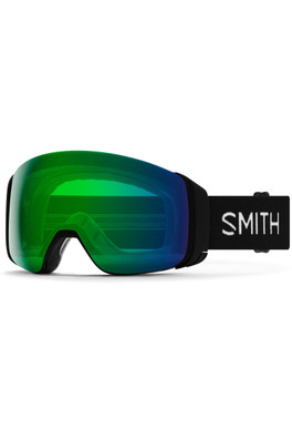 4D Mag Unisex Snow Goggles - Black / Green Mirrored