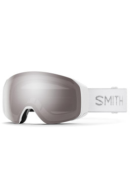4D Mag S Unisex Snow Goggles - White / Silver Mirrored