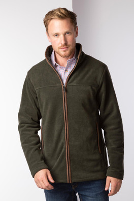 Huggate Mens Fleece Jacket - Khaki