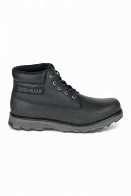 Mens Founder Leather Everyday Work Ankle Boots - Black