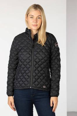 Runswick Womens Diamond Quilt Padded Jacket - Black