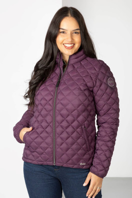 Runswick Womens Diamond Quilt Padded Jacket - Berry