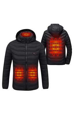 Single Button Heated Jacket Unisex - Black