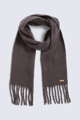 Cosy Brushed Scarf - Brown
