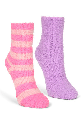 Kids Cosy Grippy Socks 2 Pack - Pink