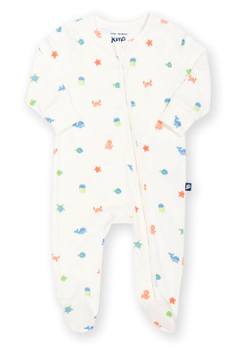 Baby 95% Organic Cotton Zippy Sleepsuit - Under The Sea