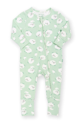 Baby 95% Organic Cotton Zippy Sleepsuit - Baa Baa Quack
