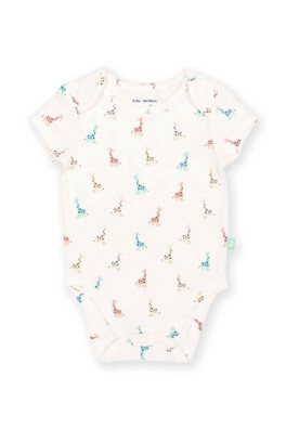 Baby 95% Organic Cotton Short Sleeve Bodysuit - Sweet Giraffe