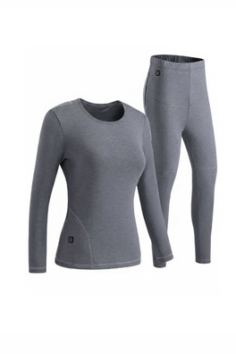 Women's Heated Thermal Underwear Set - Grey