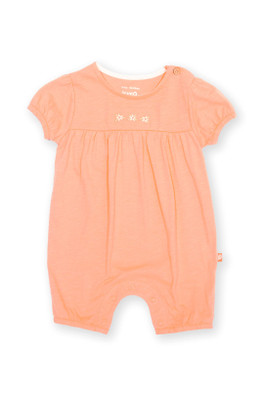 Baby Peach Blossom 100% Organic Cotton Romper - Peach Blossom