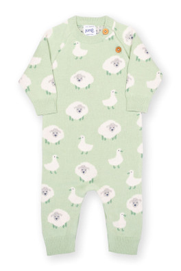 Baby Baa Baa Quack 100% Organic Cotton Knit Romper - Baa Baa Quack