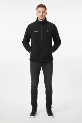 Men's Single Button Heated Jacket - Black