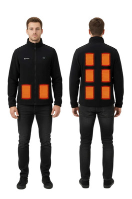 Men's Single Button Heated Jacket - Black