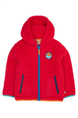 Kids 100% Polyester Glen Ted Fleece Jacket - True Red/Happy