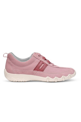 Leanne II Women's Wide Fit Nubuck Trainer - Lavender-Dark Rose