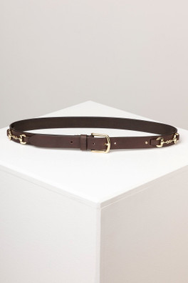 Lucinda Womens Leather Snaffle Belt - Brown