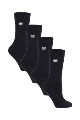4 Pairs Ultra Lite Thermal Women's Socks - Black