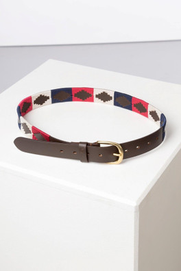 Askwith Womens Polo Belt - Navy/White/Bonbon