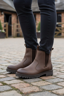 Elmsley Womens Leather Ankle Boots - Brown