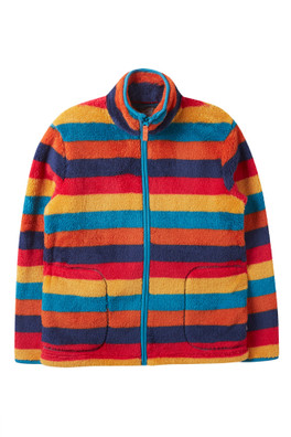 Womens 100% Recycled Polyester Ted Fleece Jacket - Autumn Stripe