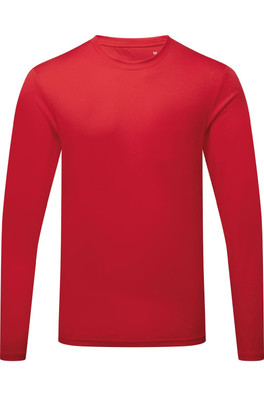 Performance Mens Long Sleeve T-Shirt - Fire Red