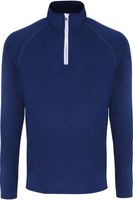 Performance Mens Quarter Zip Top - Navy/White