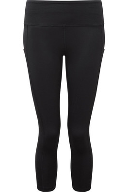 3/4 Womens Performance Leggings - Black