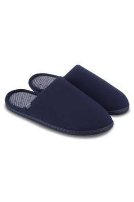 Mens Ribbed Mule Slipper - Navy