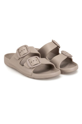 Womens Solbounce Double Buckle Adjustable Slide - Taupe