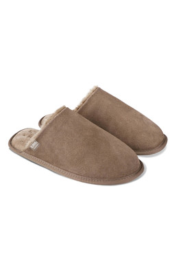 Mens Real Suede Mule - Sand