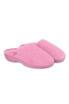 Womens Popcorn Terry Mule Slipper - Pink