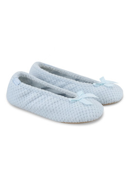 Womens Popcorn Ballet Slipper - Pastel Blue