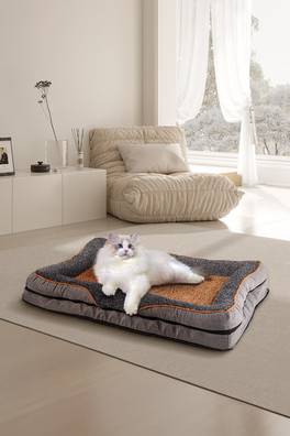 Anti-Slip Pet Sleeping Bed - 75x50x12cm-Brown