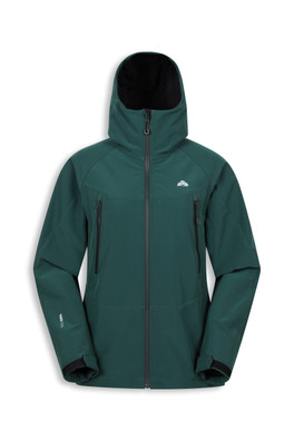 EMS Tallac Womens Water Resistant Softshell Jacket - Dark Green