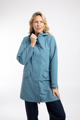 Delara Womens Waterproof Jacket - Washed Blue